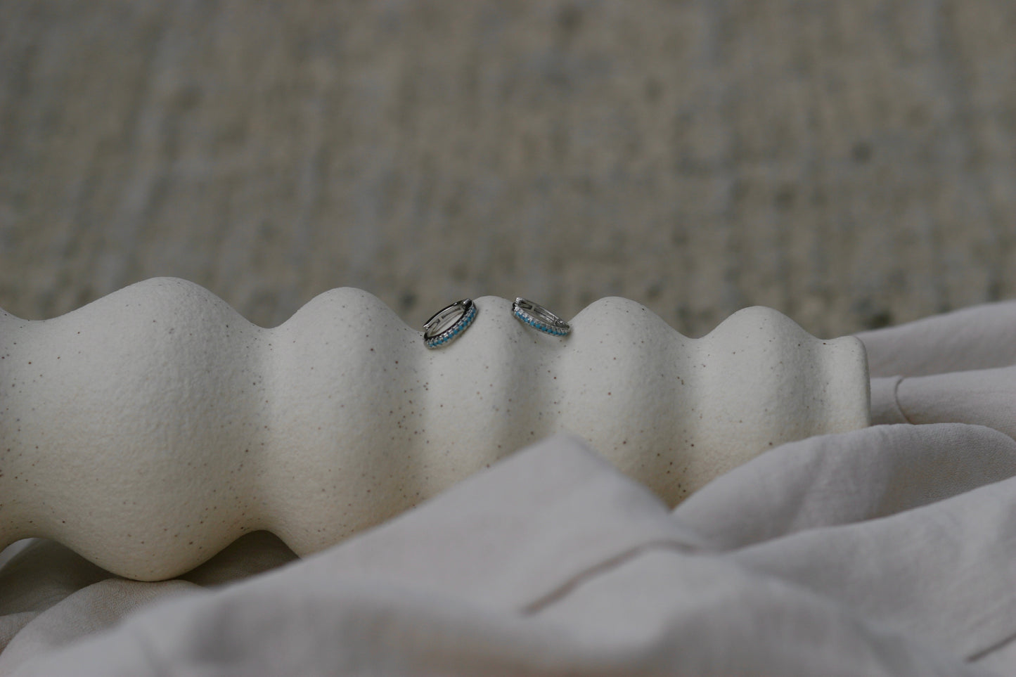 Dainty Turquoise Hoops